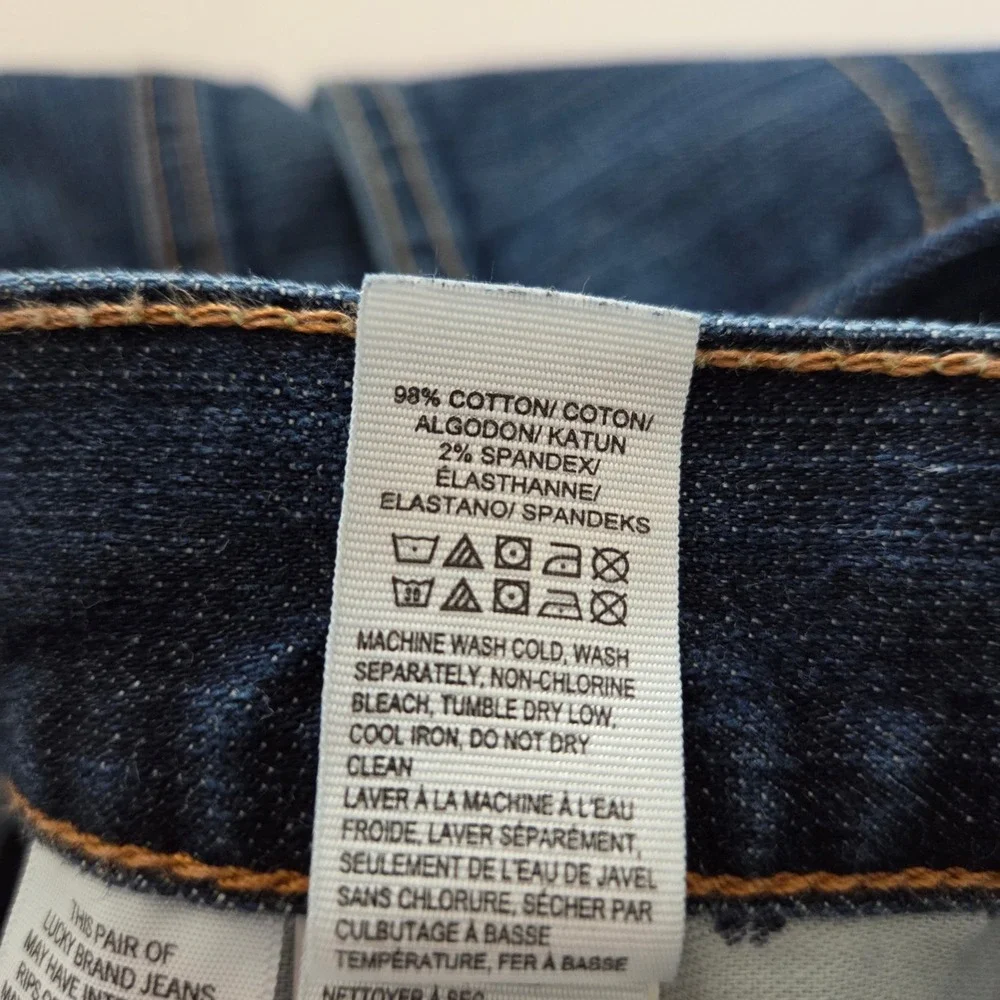 Lucky Brand 121 Heritage Slim Jeans Dark Wash Denim Mens 38x34